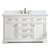 Design Element Milano 54'' Single Sink Vanity in White with Carrara White Marble Countertop, Front Product View