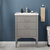 Design Element Mason 24'' Single Sink Vanity In Gray with Porcelain Countertop, Installed View