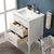 Design Element Mason 24'' Single Sink Vanity In White with Porcelain Countertop, Opened View