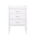 Design Element Mason 24'' Single Sink Vanity In White with Porcelain Countertop, Product Front View
