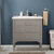Design Element Mason 30'' Single Sink Vanity In Gray with Porcelain Countertop, Installed View