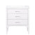 Design Element Mason 30'' Single Sink Vanity In White with Porcelain Countertop, Product Front View