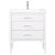 Design Element Mason 30'' Single Sink Vanity In White with Porcelain Countertop, Front Product View