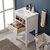 Design Element Cara 20'' Single Sink Vanity In White with Porcelain Countertop, Opened View