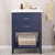 Design Element Cara 24'' Single Sink Vanity In Blue with Porcelain Countertop, Front View