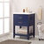 Design Element Cara 24'' Single Sink Vanity In Blue with Porcelain Countertop, Angle View