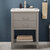 Design Element Cara 24'' Single Sink Vanity In Gray with Porcelain Countertop, Front View