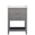 Design Element Cara 24'' Single Sink Vanity In Gray with Porcelain Countertop, Product Front View