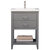 Design Element Cara 24'' Single Sink Vanity In Gray with Porcelain Countertop, Front Product View