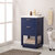 Design Element Klein 20'' Single Sink Vanity In Blue with Porcelain Countertop, Angle View