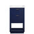 Design Element Klein 20'' Single Sink Vanity In Blue with Porcelain Countertop, Product Front View