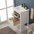 Design Element Klein 20'' Single Sink Vanity In White with Porcelain Countertop, Opened View