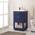 Design Element Klein 24'' Single Sink Vanity In Blue with Porcelain Countertop, Angle View