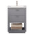 Design Element Klein 24'' Single Sink Vanity In Gray with Porcelain Countertop, Front Product View