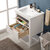 Design Element Klein 24'' Single Sink Vanity In White with Porcelain Countertop, Opened View
