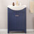 Design Element Marian 24'' Single Sink Vanity In Blue with Porcelain Countertop, Front View