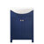 Design Element Marian 24'' Single Sink Vanity In Blue with Porcelain Countertop, Product Front View