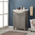 Design Element Marian 24'' Single Sink Vanity In Gray with Porcelain Countertop, Angle View