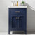 Design Element Cameron 24'' Single Sink Vanity In Blue with Porcelain Countertop, Front View
