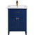 Design Element Cameron 24'' Single Sink Vanity In Blue with Porcelain Countertop, Front Product View