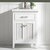 Design Element Cameron 24'' Single Sink Vanity In White with Porcelain Countertop, Front View