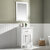 Design Element Cameron 24'' Single Sink Vanity In White with Porcelain Countertop, Angle View