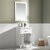 Design Element Cameron 24'' Single Sink Vanity In White with Porcelain Countertop, Opened View