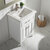 Design Element Cameron 24'' Single Sink Vanity In White with Porcelain Countertop, Overhead View