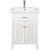 Design Element Cameron 24'' Single Sink Vanity In White with Porcelain Countertop, Front Product View