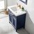 Design Element Cameron 30'' Single Sink Vanity in Blue with Porcelain Countertop, Overhead View