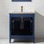 Design Element Cameron 30'' Single Sink Vanity in Blue with Porcelain Countertop, Back View