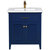 Design Element Cameron 30'' Single Sink Vanity in Blue with Porcelain Countertop, Front Product View