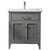 Design Element Cameron 30'' Single Sink Vanity In Gray with Porcelain Countertop, Front Product View