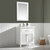 Design Element Cameron 30'' Single Sink Vanity in White with Porcelain Countertop, Angle View