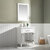 Design Element Cameron 30'' Single Sink Vanity in White with Porcelain Countertop, Opened View