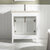 Design Element Cameron 30'' Single Sink Vanity in White with Porcelain Countertop, Back View