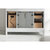 Design Element Valentino 48'' Single Sink Vanity in White with Carrara White Marble Countertop, Back View