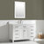 Design Element Valentino 48'' Single Sink Vanity in White with Carrara White Marble Countertop, Angle View