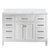 Design Element Valentino 48'' Single Sink Vanity in White with Carrara White Marble Countertop, Product Front View
