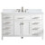 Design Element Valentino 54'' Single Sink Vanity in White with Carrara White Marble Countertop, Front Product View