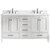 Design Element Valentino 60'' Double Sink Vanity in White with Carrara White Marble Countertop, Front Product View