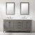 Design Element Valentino 72'' Double Sink Vanity in Gray with Carrara White Marble Countertop, Installed View