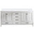 Design Element Valentino 72'' Double Sink Vanity in White with Carrara White Marble Countertop, Product Front View