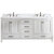 Design Element Valentino 72'' Double Sink Vanity in White with Carrara White Marble Countertop, Front Product View