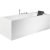 EAGO 6 Feet Acrylic Rectangular Whirlpool Bathtub with Fixtures in White, 70-1/2" W x 31-1/2" D x 25-1/4" H