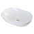 EAGO 23" Oval Ceramic Above Mount Bathroom Basin Vessel Sink in White, 22-7/8" W x 14-3/4" D x 6-3/8" H