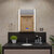EAGO Ceramic Undermount Oval Bathroom Sink in White, 17-3/4'' W x 15'' D x 7-1/4'' H, 18'' x 15'' Oval Bathroom Sink, Lifestyle Front View