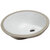 EAGO Ceramic Undermount Oval Bathroom Sink in White, 17-3/4'' W x 15'' D x 7-1/4'' H, 18'' x 15'' Oval Bathroom Sink, Product Angle View