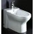 EAGO Ceramic Bathroom Bidet with Elongated Seat in White, 14" W x 23-3/4" D x 15-1/3" H
