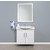 Empire Industries Daytona 2 Doors Bathroom Vanity for 34" Ipanema Ceramic Sink Top in White Gloss with Polished or Satin Leg Frame and Hardware